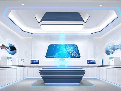 Modern Clinic Dental Digital Technology Room 3d model