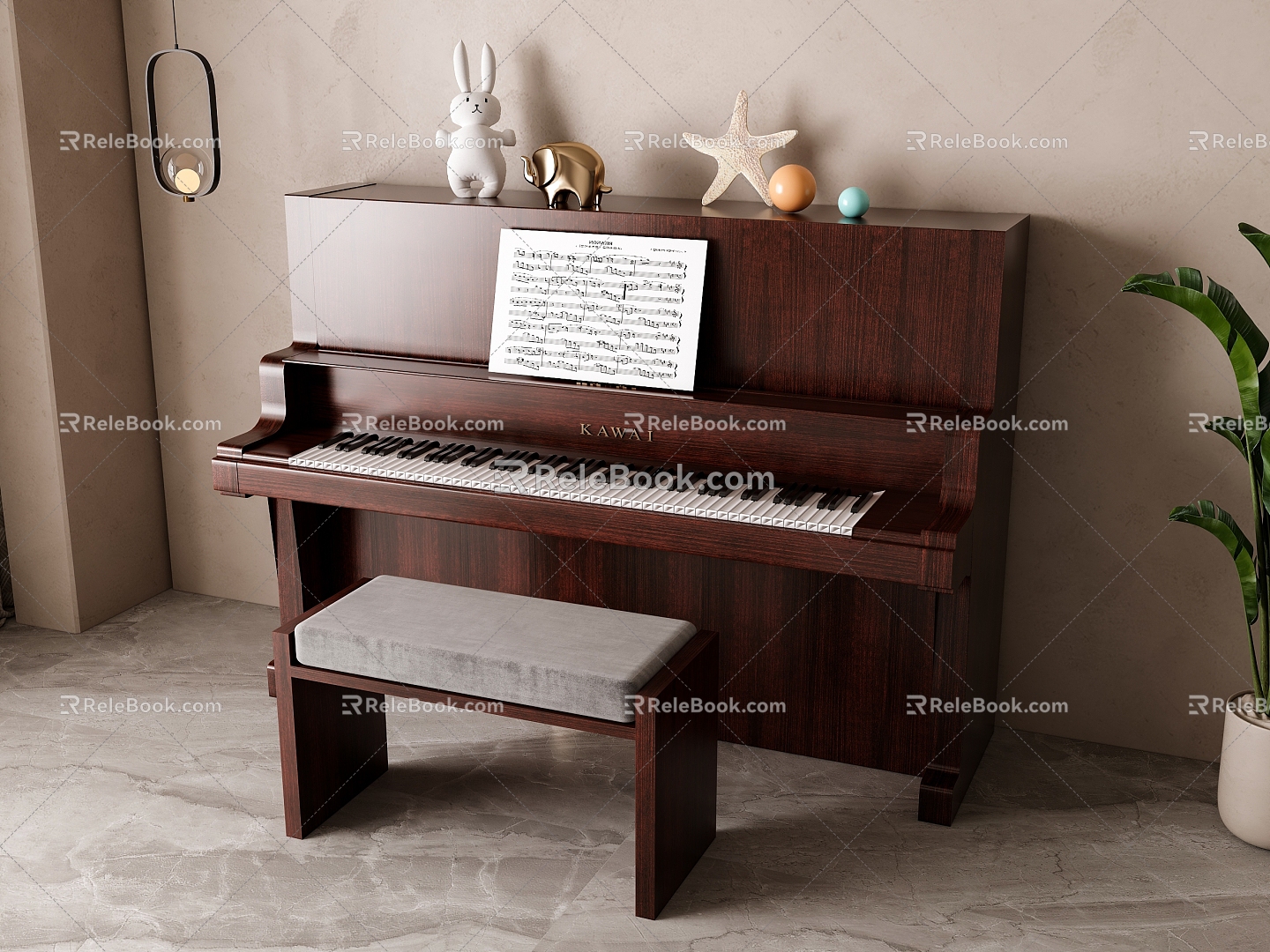 American Piano 3d model