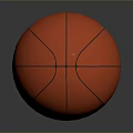 Vibrant Red Basketball With Black Stitches And Textured Surface For Daily Use