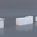 Various Styles Modern White Reception Desks With Smooth Surface And Metal Frame