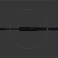 Futuristic Sci Fi Weapon 3D Model With Blue Yellow LED Lights And Sleek Design