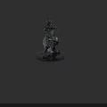 Mythical Wolf Creature Character With Detailed Armored Exoskeleton Design