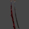 Gothic mixed samurai sword 3d model