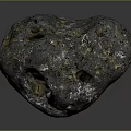 Natural Stone Material Featuring Surface Holes And Gray Black Speckled Texture 3d model