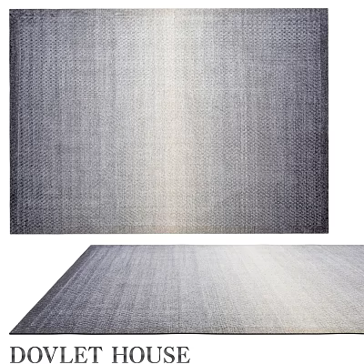 Gray Square Carpet With Woven Textured Pattern For Modern Living Room Decor 3d model