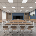 Modern classroom wisdom classroom 3d model