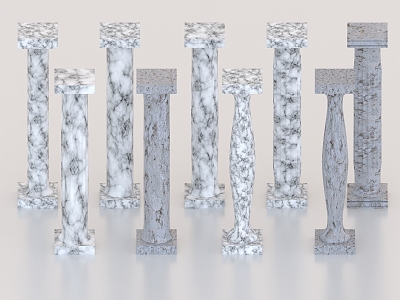 Columns Marble Columns Stone Columns 3d model