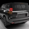 Black Toyota SUV Car With Modern Front Grille And Lights