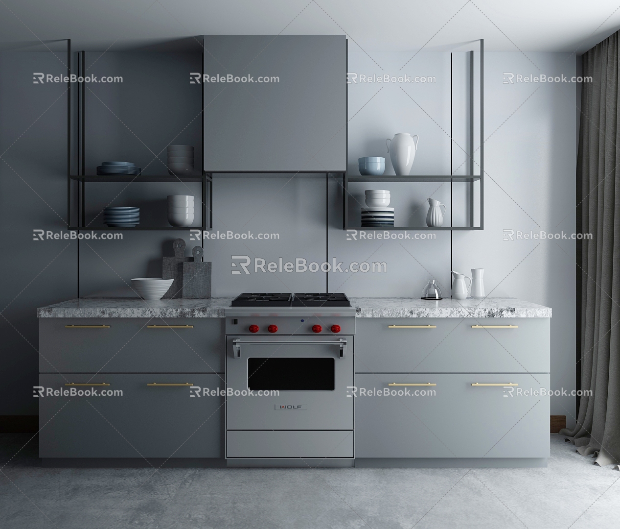 open kitchen 3d model