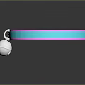 Cute Pet Collar With Pink And Teal Design And Silver Bell Accessory
