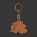 Stylish Copper Truck Keychain Fashion Accessory For Clothing And Bags