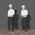 Modern Man Figure Restaurant Chef Action Man Chef Figure Chef 3d model