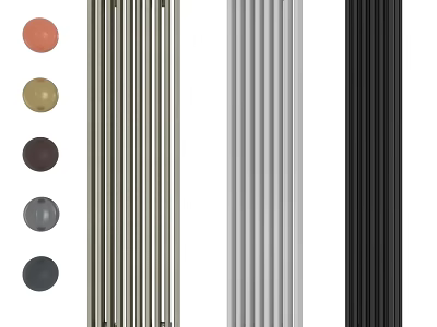 Modern Radiator Design With Various Color Options And Sleek Metallic Finish 3d model