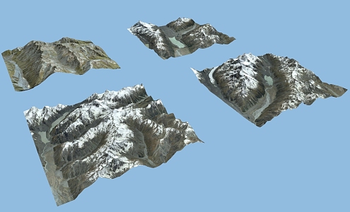 Snow Mountain Iceland Snow Mountain South Ireland Snow Mountain Island 3d model