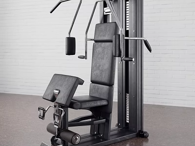 Sturdy Multi Functional Strength Training Machine With Adjustable Seat And Backrest 3d model