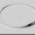 Modern ceiling round ceiling ceiling water ripple plaster lamp 3d model