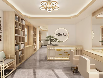 New Chinese Style Hair-growing Hall 3d model