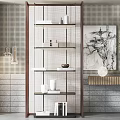 New Chinese Partition Storage Rack Partition 3d model