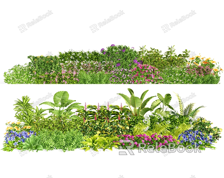 Flowers and flowers garden flowers and plants landscape flowers flower glasses plant plant combination model