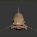 Artistic Copper Colored Fish Sculpture With Shiny Surface And Detailed Fins Design