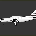 White Modern Passenger Airplane With Streamlined Body Wings Tail Fin And Windows Design