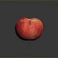 Fresh Ripe Peach With Juicy Red And Pink Smooth Skin On Black Background