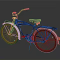 Vintage Bicycle With Black Body Silver Fenders And Classic Design