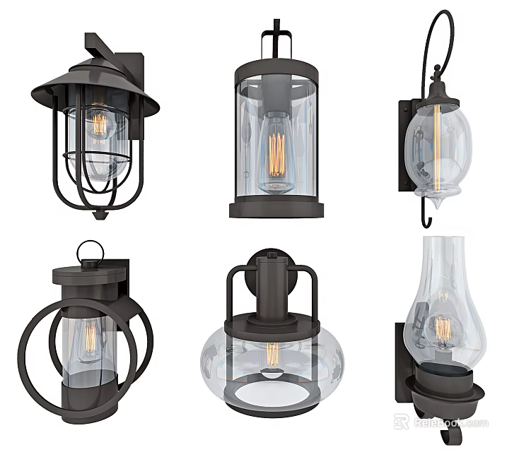 Different Styles Of Wall Sconces For Home Decor 3d model 