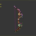 Brown Decorative Bow With Pink Accents And Golden Rings For Household Use