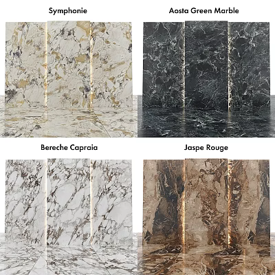 High Quality Various Types Marble Components With Natural Patterns For Interior Design 3d model