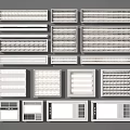 Grille Lights Assortment Featuring Various Styles Modern Designs And Different Sizes For Interior Use 3d model
