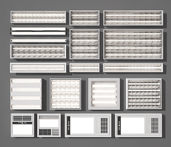 Modern Grille Lamp 3d model