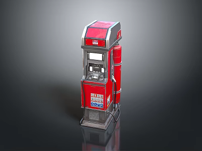 Gas station gas gun gas gun gas station equipment 3d model