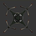 Modern UAV Unmanned Aerial Vehicle Aerial Photographing UAV Four-wing UAV Photographing UAV 3d model