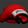 Red Boxing Glove With Black Trim And White Laces For Daily Use