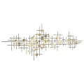 Modern Decorative Wall Decor With Golden Squares And Intersecting Lines 3d model