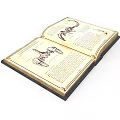 Detailed Hand Drawn Sculpture Carving Illustrations In Open Ancient Book Pages