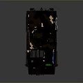 Military Armored Tank Featuring Camouflage Paint Blue Windows Large Wheels And Roof Weapon System