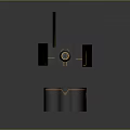 Modern Honeycomb Design Equipment With Suspended Modules Circular Accents And Stable Base