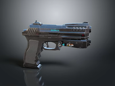 9 pistol semi-automatic pistol automatic pistol modern weapon hot weapon hot weapon gun 3d model