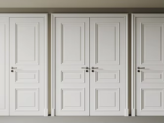 Jane's bedroom door double door 3d model