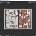 Modern Geometric Wall Art With Brown White Curves And Abstract Shapes