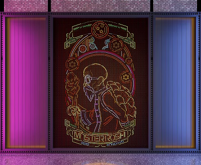 Modern decorative lights neon 3d model