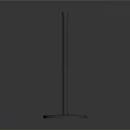 Red Rope Barrier With Black Stanchions And Round Bases On Gray Background