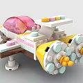 LEGO toy blocks gingerbread man spaceship 3d model
