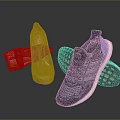 Stylish Light Colored High Heels And Dark Running Sneakers For Daily Use