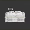 Industrial Equipment With Digital Screen Control Panel Metal Casing And Ventilation Grilles