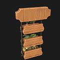 Wall Mounted Wooden Hanging Planter with Multiple Tiers and Various Green Plants for Indoor Decor