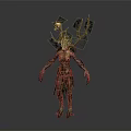 Mythical Forest Tree Inspired Game Movie Character With Vines Green Brown Fantasy Design
