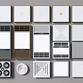 Different Types of Ceiling Mounted Modules Including Lighting Ventilation And Fan Units